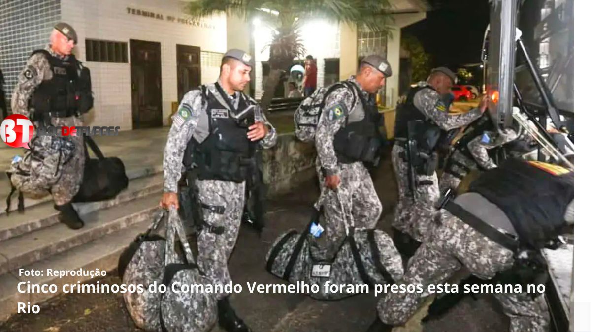 Cinco criminosos do Comando Vermelho foram presos esta semana no Rio 