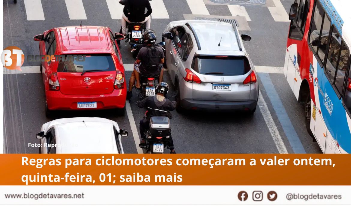 Regras para ciclomotores começaram a valer ontem, quinta-feira, 01; saiba mais 