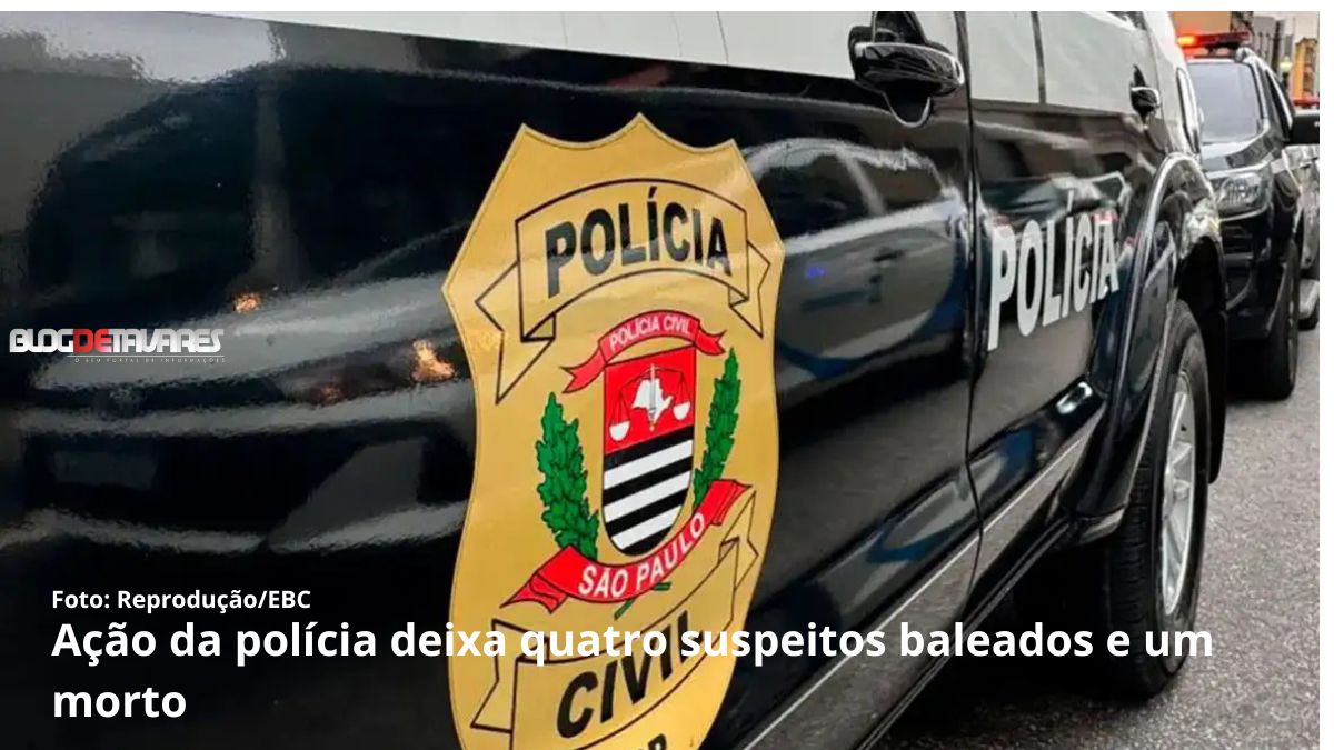 Ação da polícia deixa quatro suspeitos baleados e um morto 