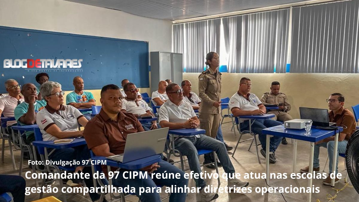  Comandante da 97 CIPM reúne efetivo que atua nas escolas de gestão compartilhada para alinhar diretrizes operacionais