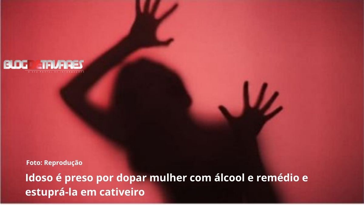 Idoso é preso por dopar mulher com álcool e remédio e estuprá-la em cativeiro 