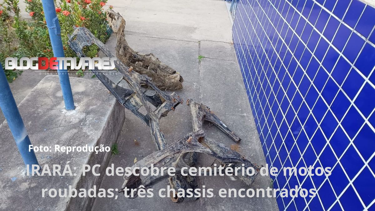 IRARÁ: PC descobre cemitério de motos roubadas; três chassis encontrados