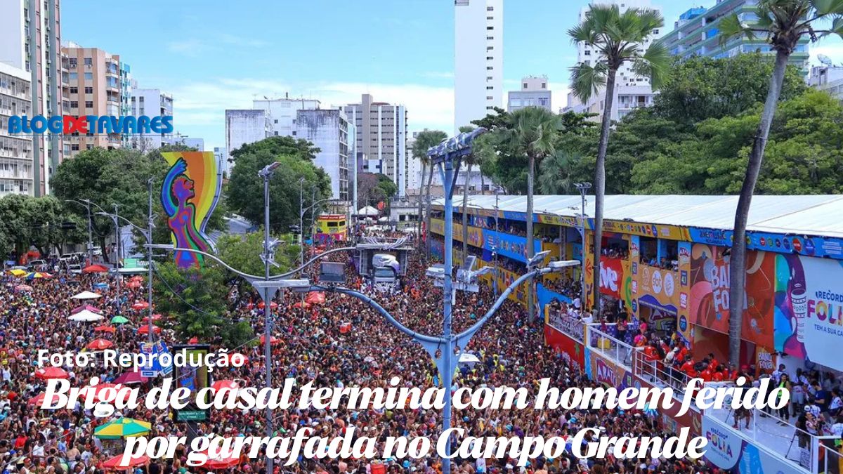 Briga de casal termina com homem ferido por garrafada no Campo Grande 