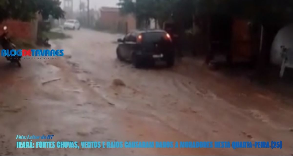 IRARÁ: fortes chuvas, ventos e raios causaram danos a moradores nesta quarta-feira (25)