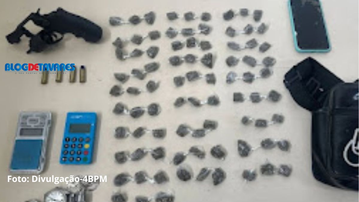  Ação do 4º BPM resulta em prisão e apreensão de arma e drogas em Alagoinhas