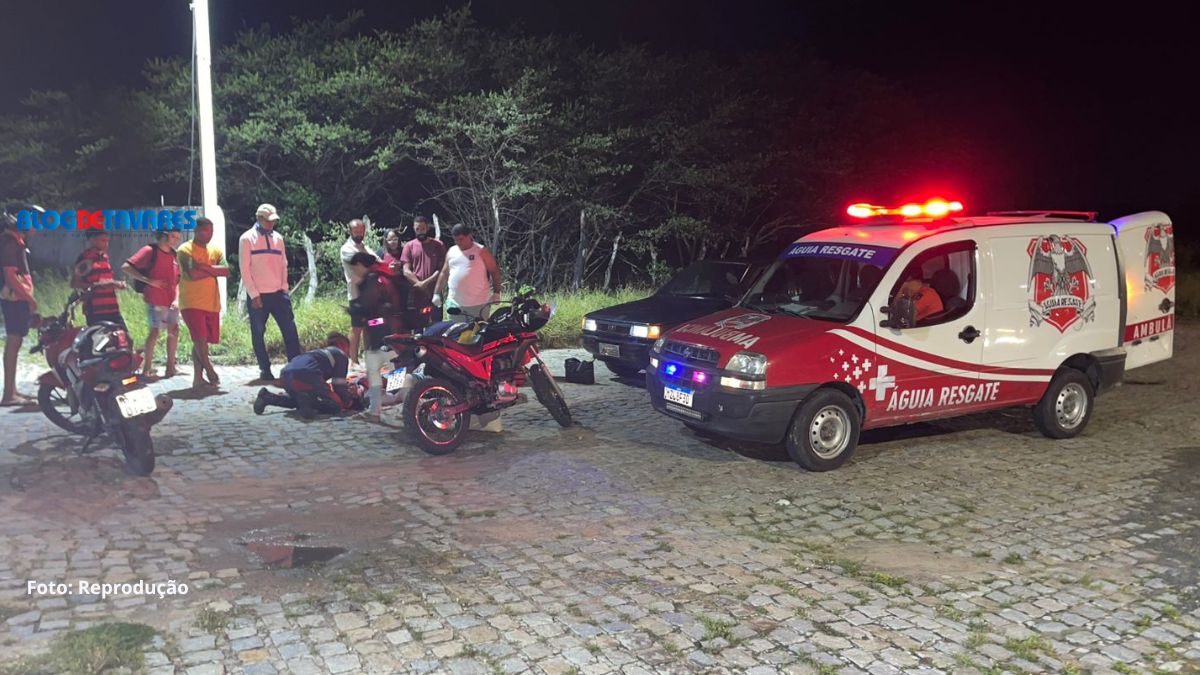 Jovem fica ferida em acidente de moto e aciona o próprio resgate na BA-409