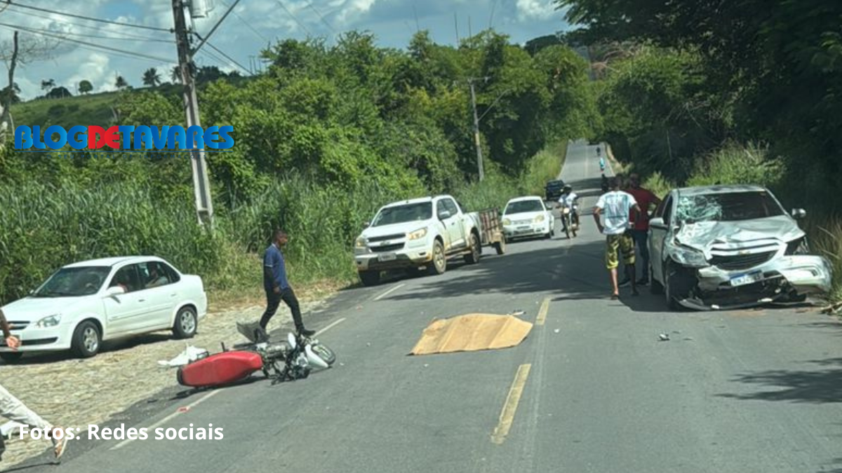 Motociclista morre em grave acidente envolvendo veículo de  passeio na BA-084 