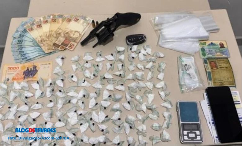 PM prende suspeito de tráfico no interior baiano 