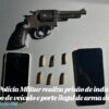RARÁ: Polícia Militar realiza prisão de indivíduo por roubo de veículo e porte ilegal de arma de fogo