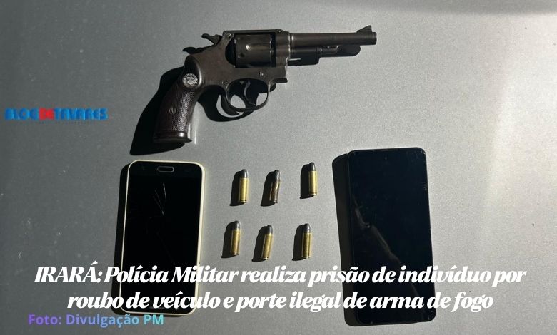 RARÁ: Polícia Militar realiza prisão de indivíduo por roubo de veículo e porte ilegal de arma de fogo