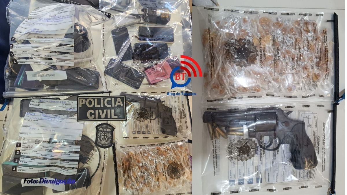 IRARÁ: Polícia deflagra Operação Irará Livre, com objetivo de desarticular a ORCRIM BDM, resultou em Prisão em flagrante, apreensões de arma de fogo e drogas