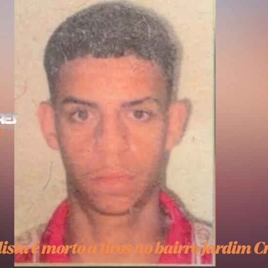 Portrait of a young man in a red shirt; used in a news article about a motorcyclist shot dead in Jardim Cruzeiro.