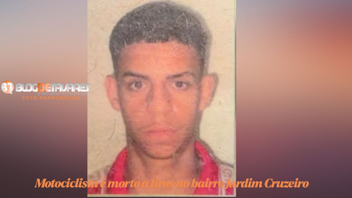 Portrait of a young man in a red shirt; used in a news article about a motorcyclist shot dead in Jardim Cruzeiro.