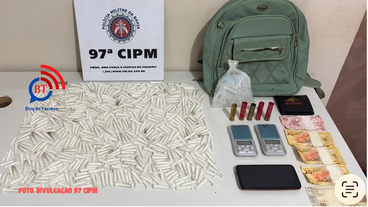  PETO prende suspeito de tráfico de drogas com eppendorf cheios de cocaína em Água Fria