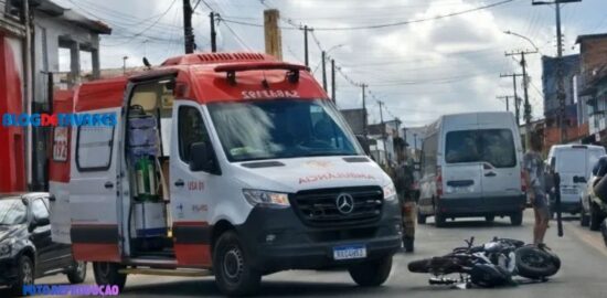 Motociclista fica gravemente ferido após acidente em Conceição do Jacuípe 