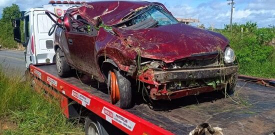IRARÁ: mais um acidente grave na BA-084 envolvendo veículo e animais soltos na via