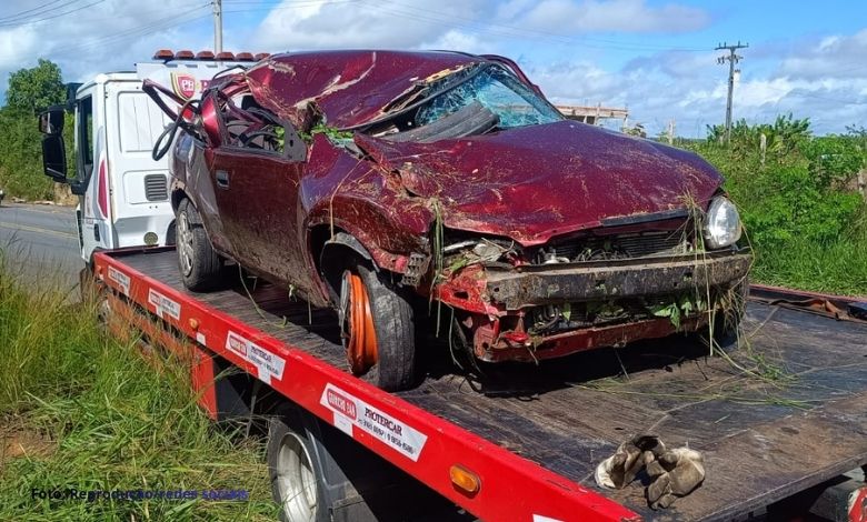 IRARÁ: mais um acidente grave na BA-084 envolvendo veículo e animais soltos na via