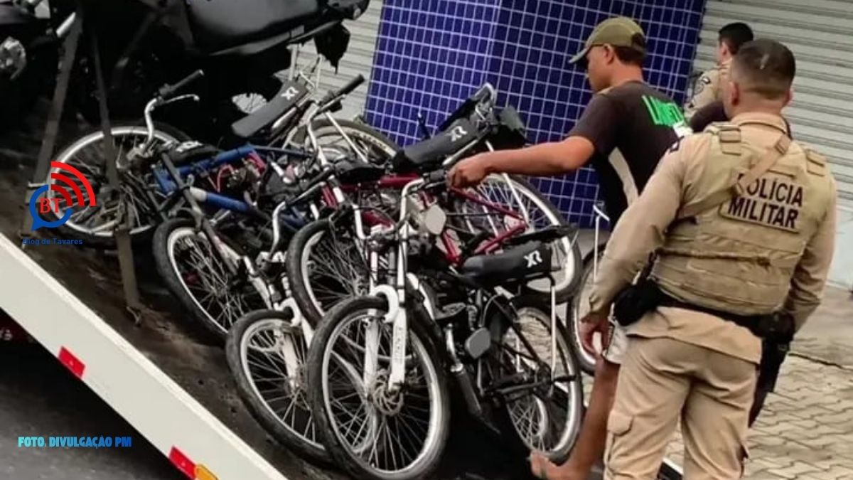 PM apreende bicicletas motorizadas durante operação em Feira de Santana  