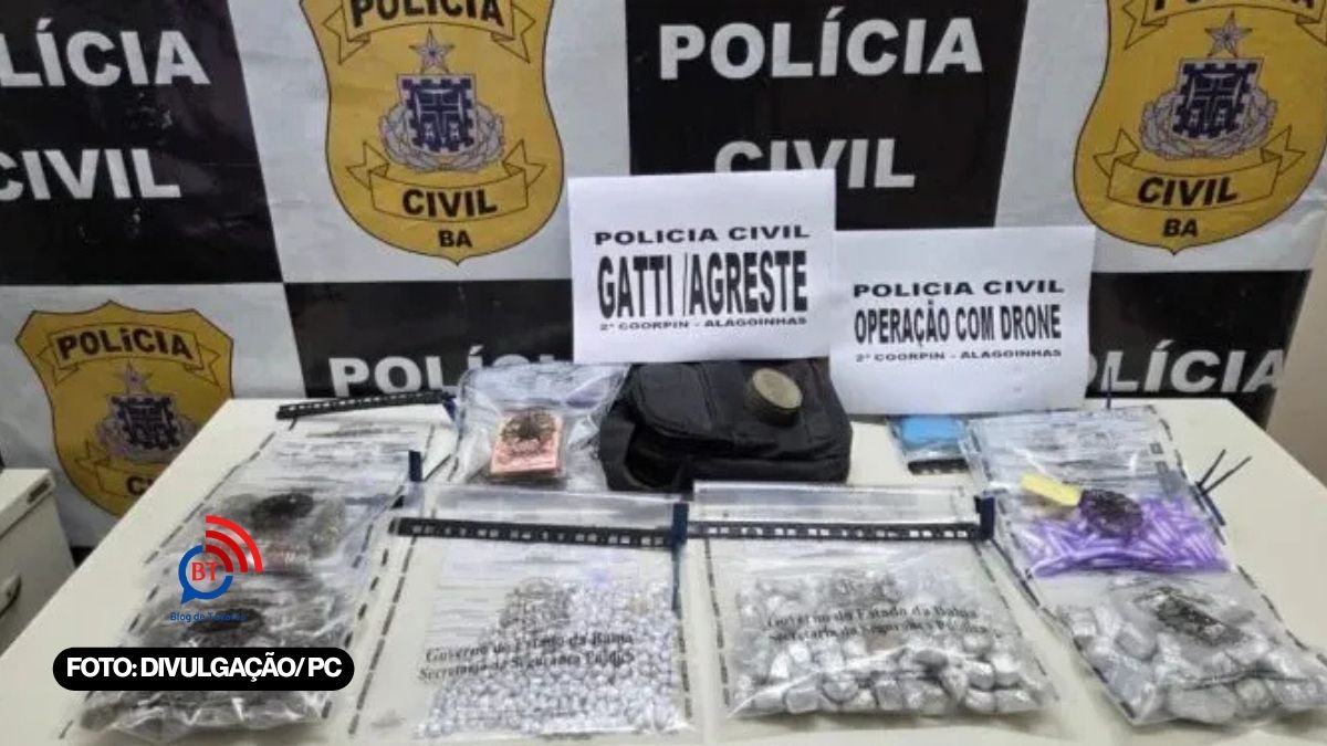 PC baiana prende homem em flagrante por tráfico de drogas