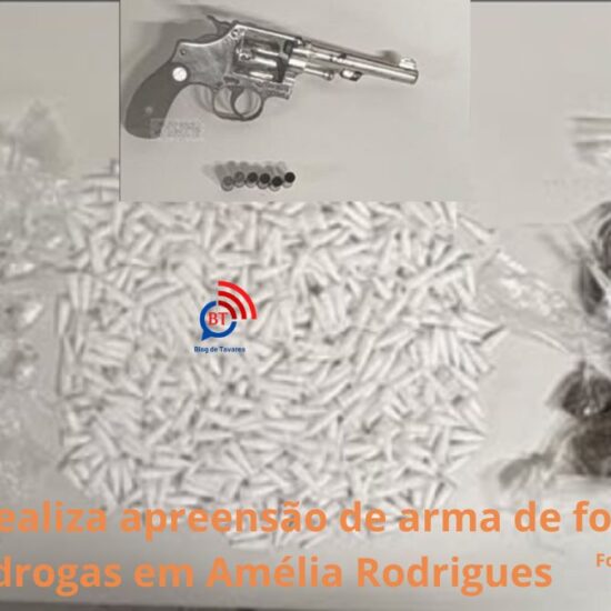 PMBA realiza apreens&atilde;o de arma de fogo e drogas em Am&eacute;lia Rodrigues