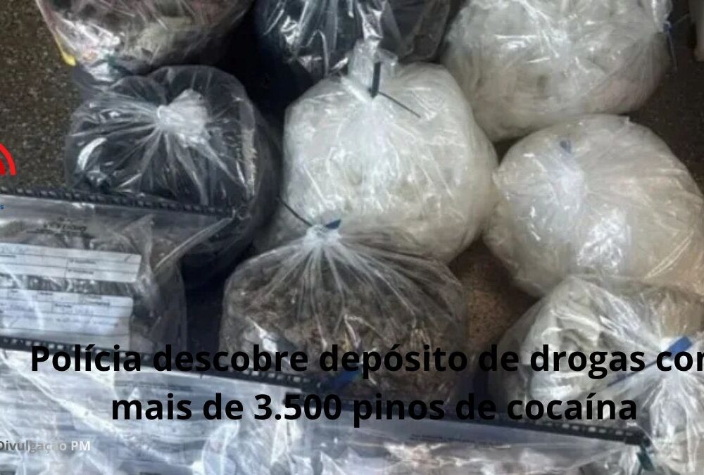 Pol&iacute;cia descobre dep&oacute;sito de drogas com mais de 3.500 pinos de coca&iacute;na