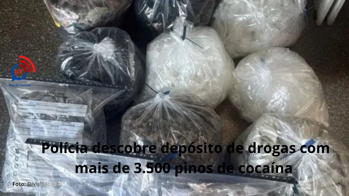 Polícia descobre depósito de drogas com mais de 3.500 pinos de cocaína