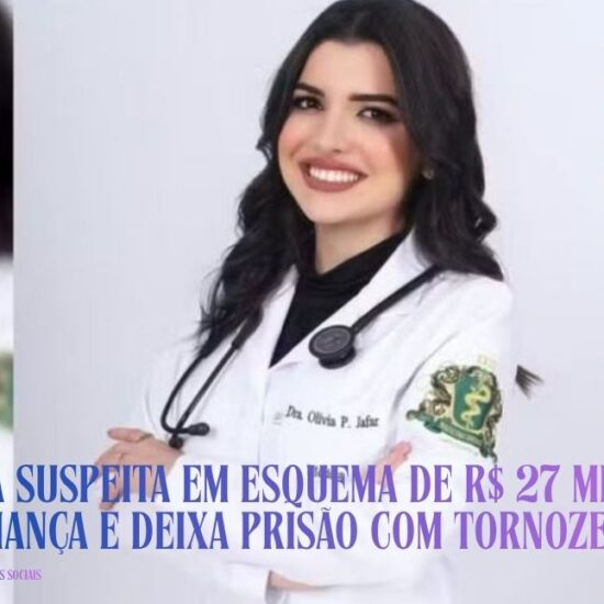 Médica suspeita em esquema de R$ 27 milhões paga fiança e deixa prisão com tornozeleira