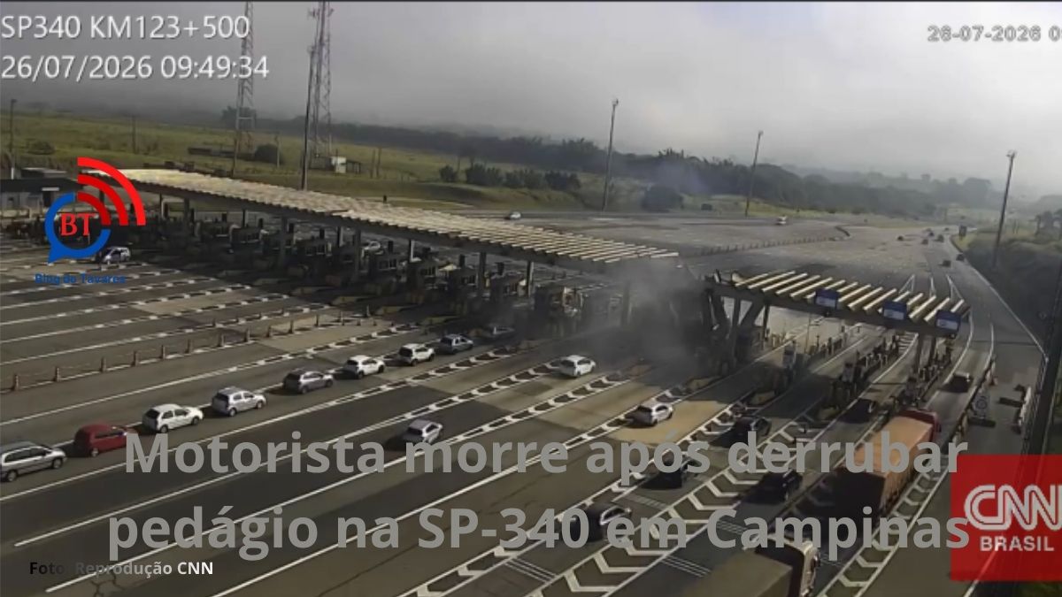 Motorista morre ap&oacute;s derrubar ped&aacute;gio na SP-340 em Campinas&nbsp;