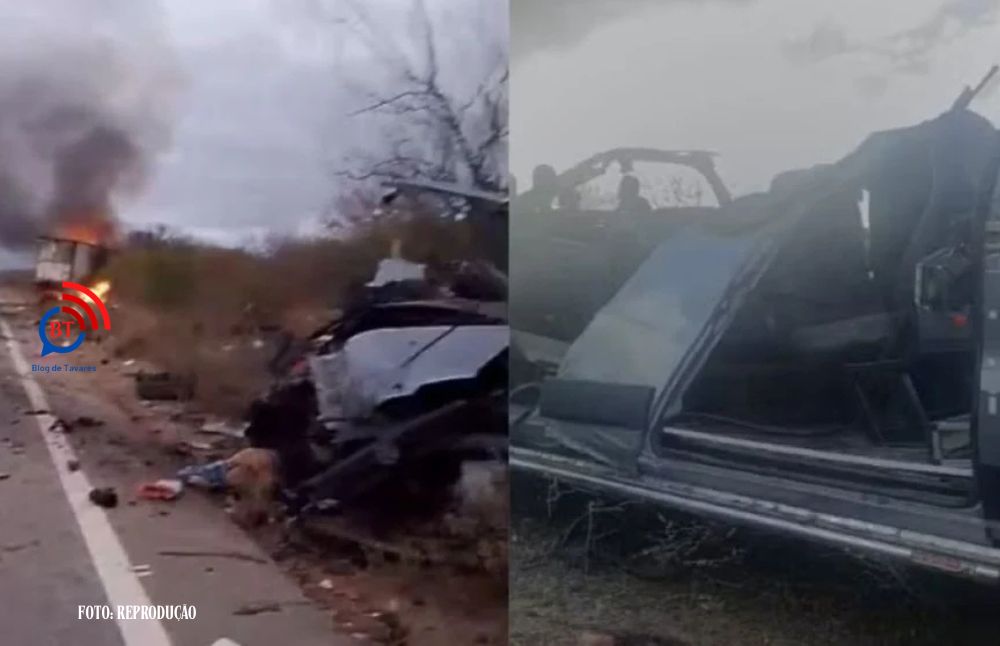 Acidente entre Van e caminhão deixa mortos e feridos no sertão de Pernambuco 