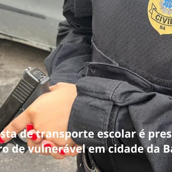 Motorista de transporte escolar &eacute; preso por estupro de vulner&aacute;vel em cidade da Bahia&nbsp;