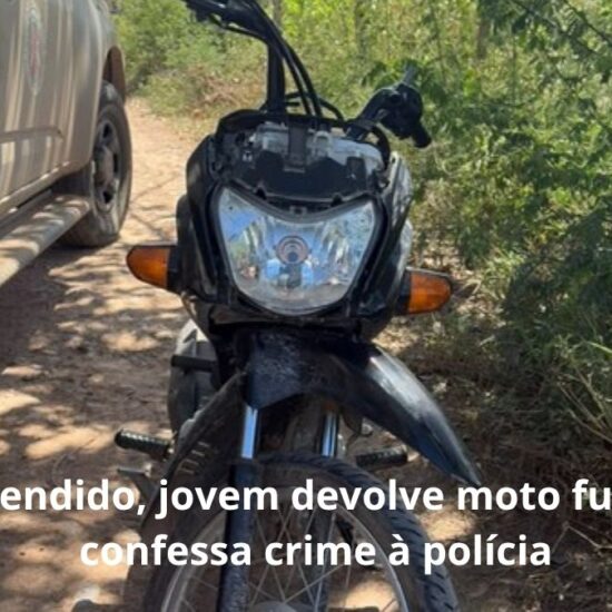 Arrependido, jovem devolve moto furtada e confessa crime &agrave; pol&iacute;cia
