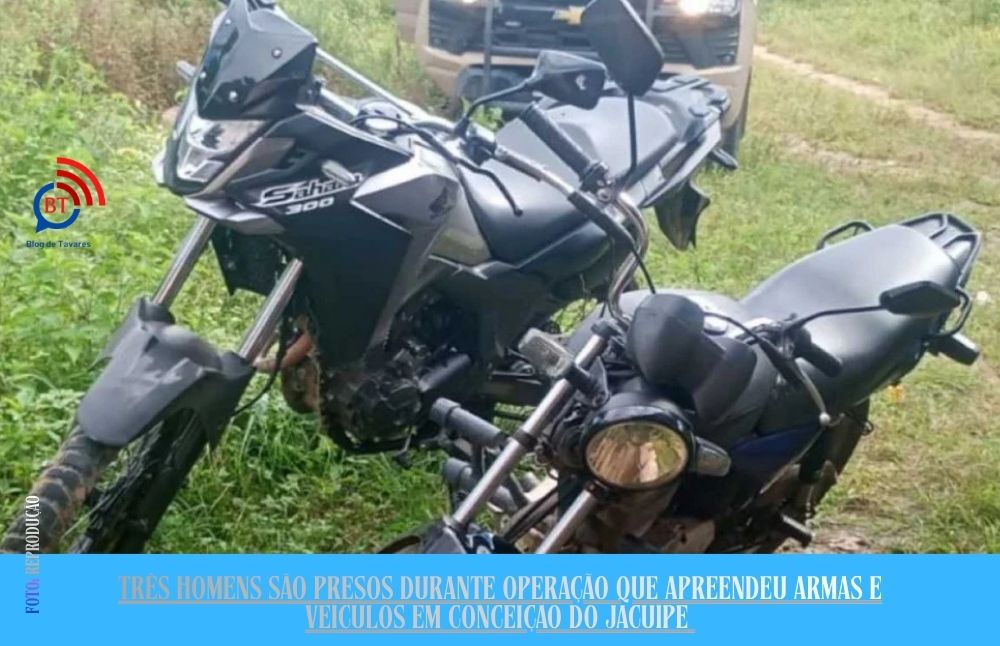 Três homens são presos durante operação que apreendeu armas e veículos em Conceição do Jacuípe 