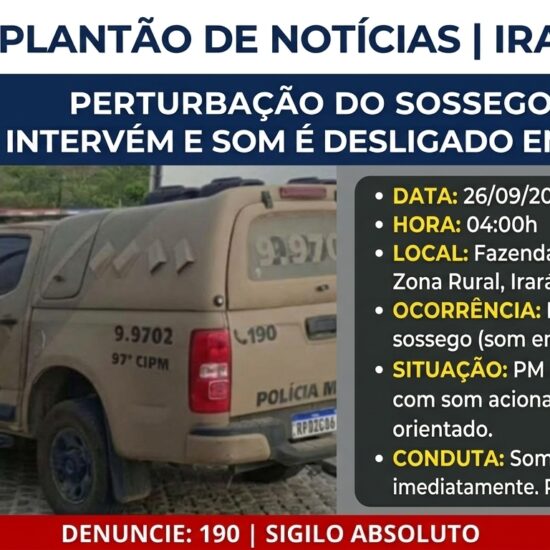 Polícia Militar mobiliza guarnição após denúncia de desentendimento familiar em Água Fria 