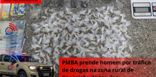 PMBA prende homem por tráfico de drogas na zona rural de Conceição do Jacuípe 