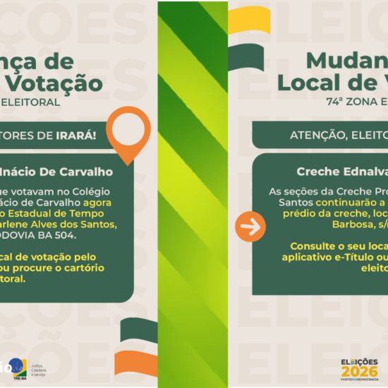 Eleições 2026: Irará se prepara para receber eleitores no primeiro turno de votação 