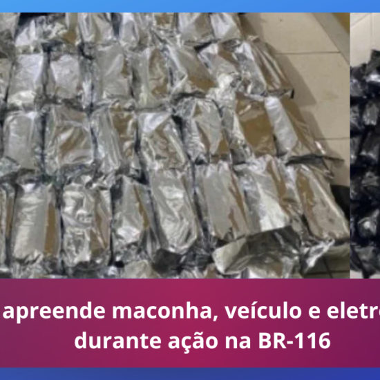 PM apreende maconha, veículo e eletrônicos durante ação na BR-116