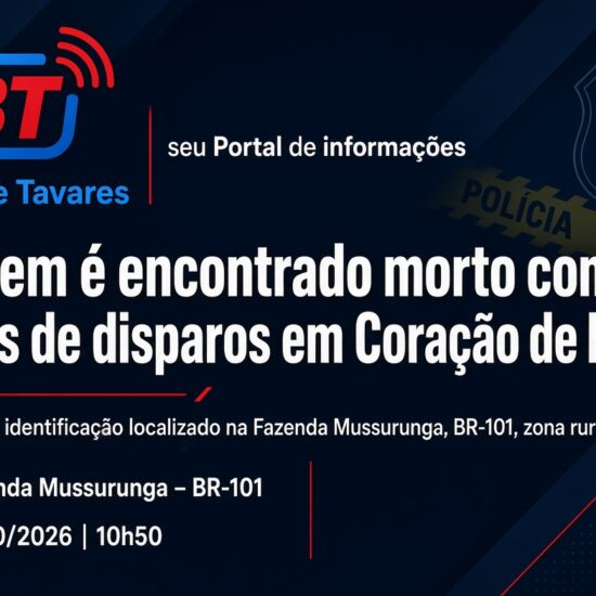 Homem é encontrado morto com sinais de disparos de arma de fogo em zona rural de Coração de Maria 